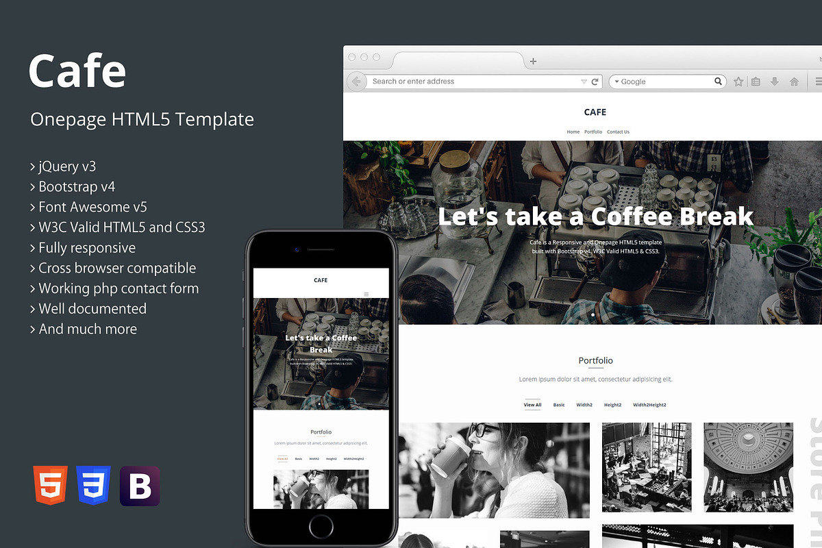 Cafe - Onepage HTML5 Template in HTML/CSS Themes - product preview 8