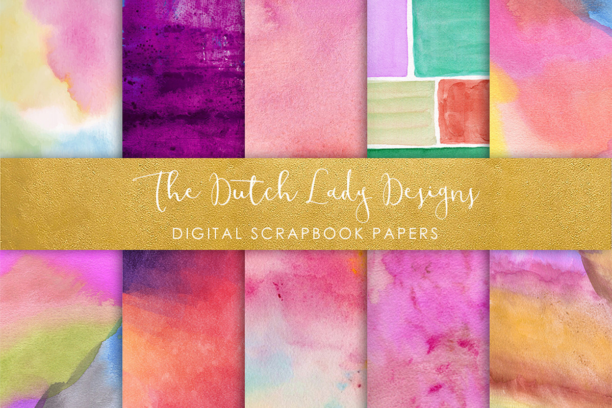 Waterpaint Texture Scrapbook Papers in Textures - product preview 8
