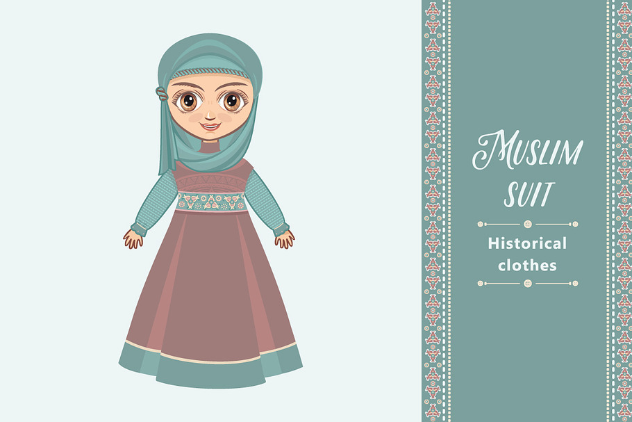 The doll in Muslim dress.