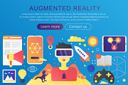 Virtual, Augmented Reality concept