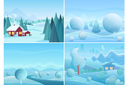 Fantasy winter landscapes collection