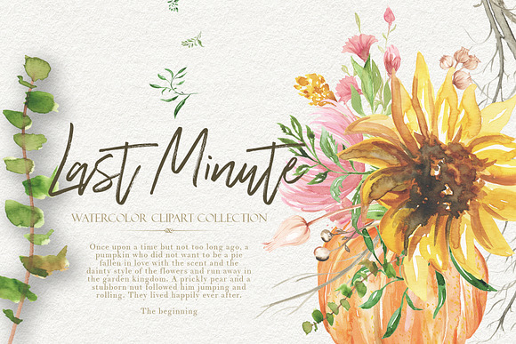 Last Minute Watercolor Fall Graphics in Objects - product preview 5
