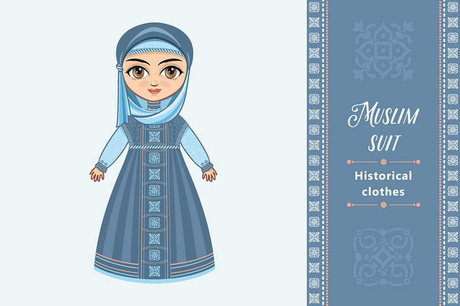 The doll in Muslim dress.