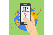 Mobile phone at hand - IP Address