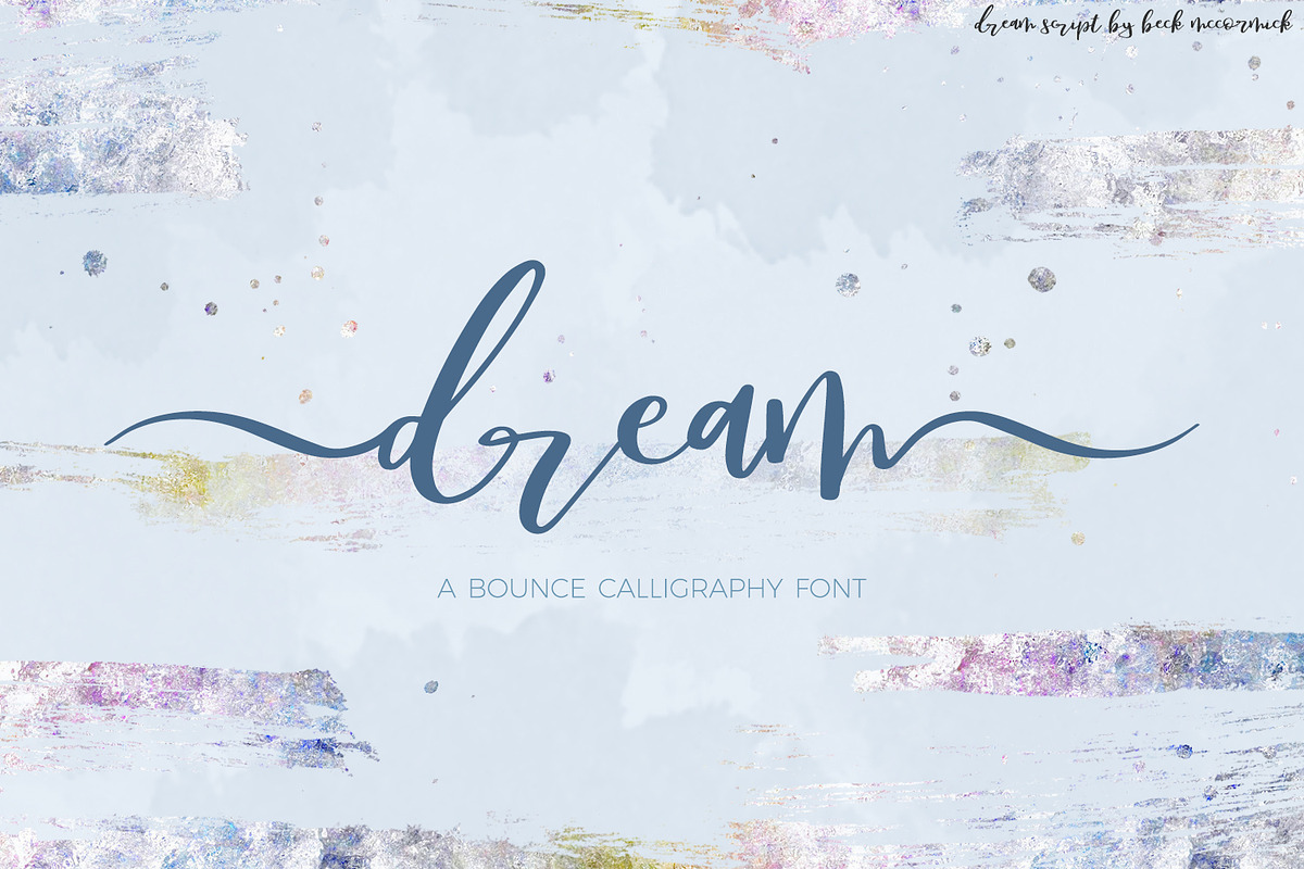Dream Bounce Calligraphy Font in Script Fonts - product preview 8