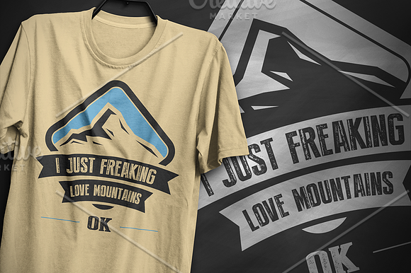 Love mountains - T-Shirt Design in Illustrations - product preview 3