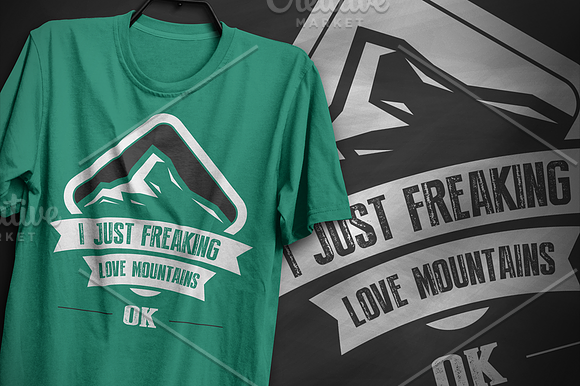 Love mountains - T-Shirt Design in Illustrations - product preview 4