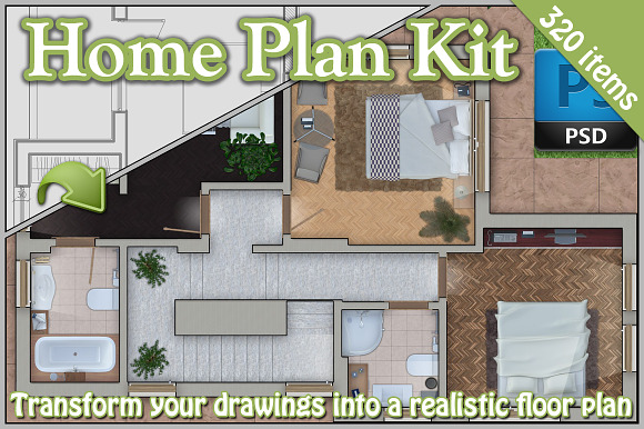 Home Plan Kit in Product Mockups - product preview 4