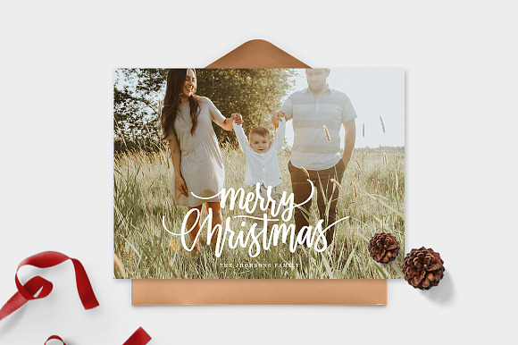 Christmas Photo Card Template -CD107 in Card Templates - product preview 2