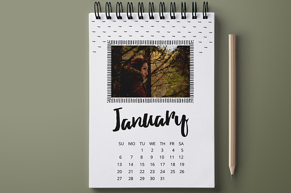 Photo Calendar 2019 in Stationery Templates - product preview 2