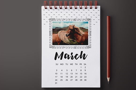 Photo Calendar 2019 in Stationery Templates - product preview 4