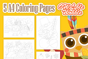 OWL-ble Gobble Coloring Pages