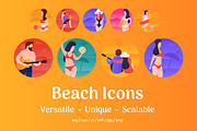 32 Beach Vectors Icons