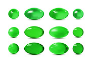 Green vector 3d pills