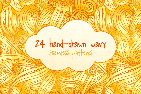 24 hand-drawn seamless patterns in Patterns - product preview 1