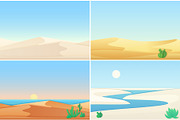 Desert sand dunes landscapes