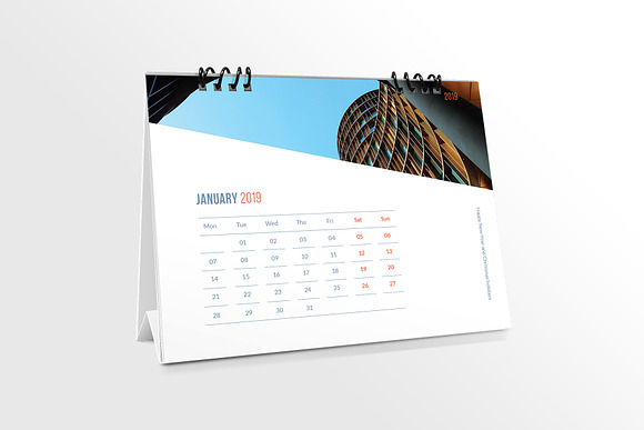 Desk Calendar for 2019 in Stationery Templates - product preview 2