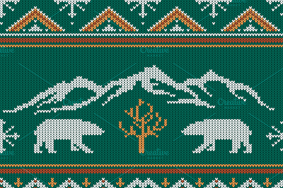 Bears & mountains knitted pattern in Patterns - product preview 8