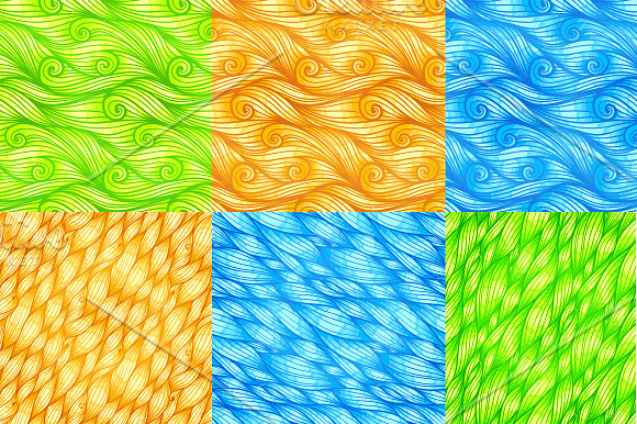 24 hand-drawn seamless patterns in Patterns - product preview 3