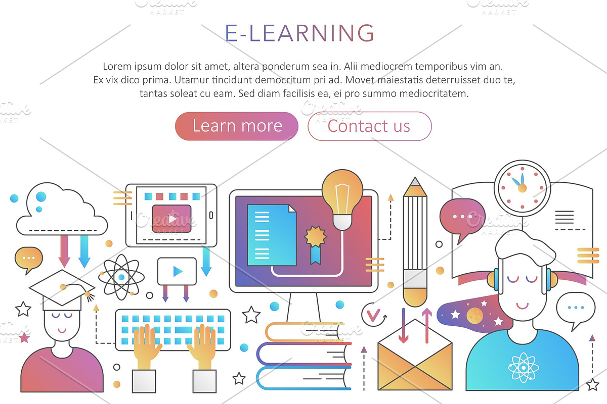 Online internet education concept in Illustrations - product preview 8
