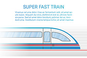 High speed modern rail train