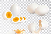 Realistic set of eggs