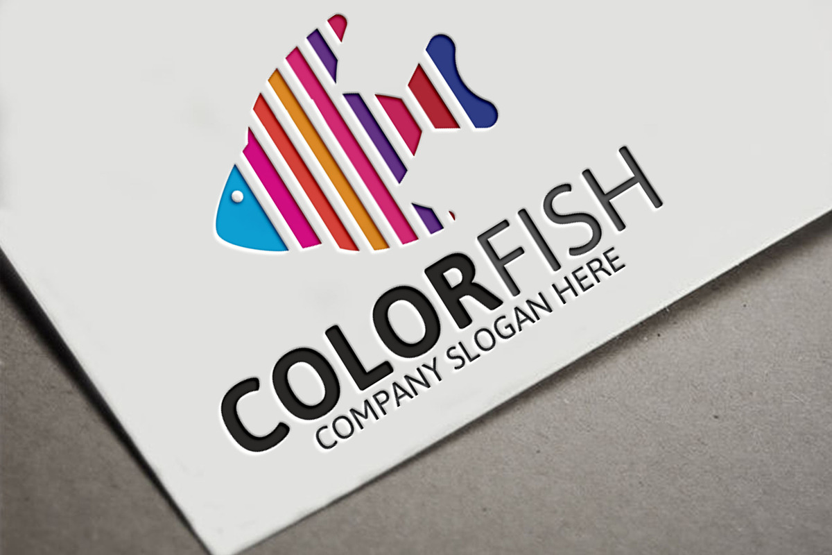Color Fish Logo in Logo Templates - product preview 8