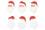 Santa Clause paper cuted face
