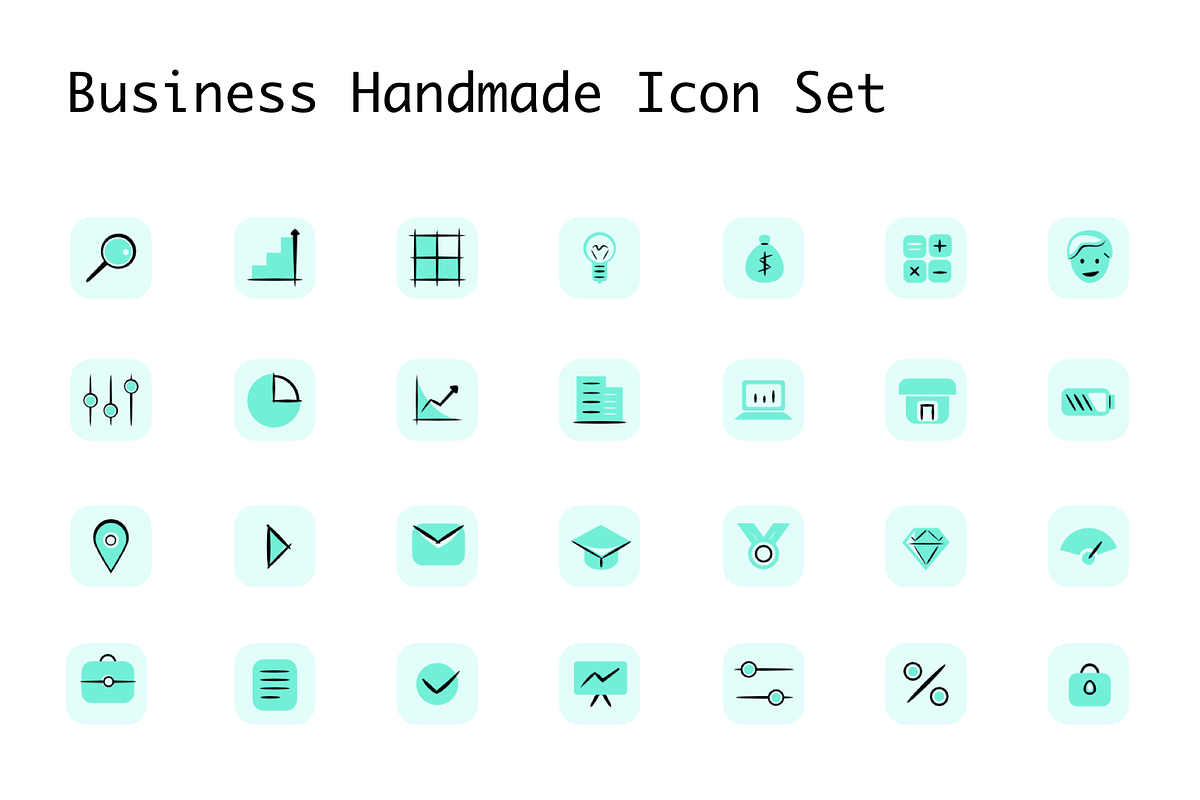 Business Handmade Icon Set in Icons - product preview 8