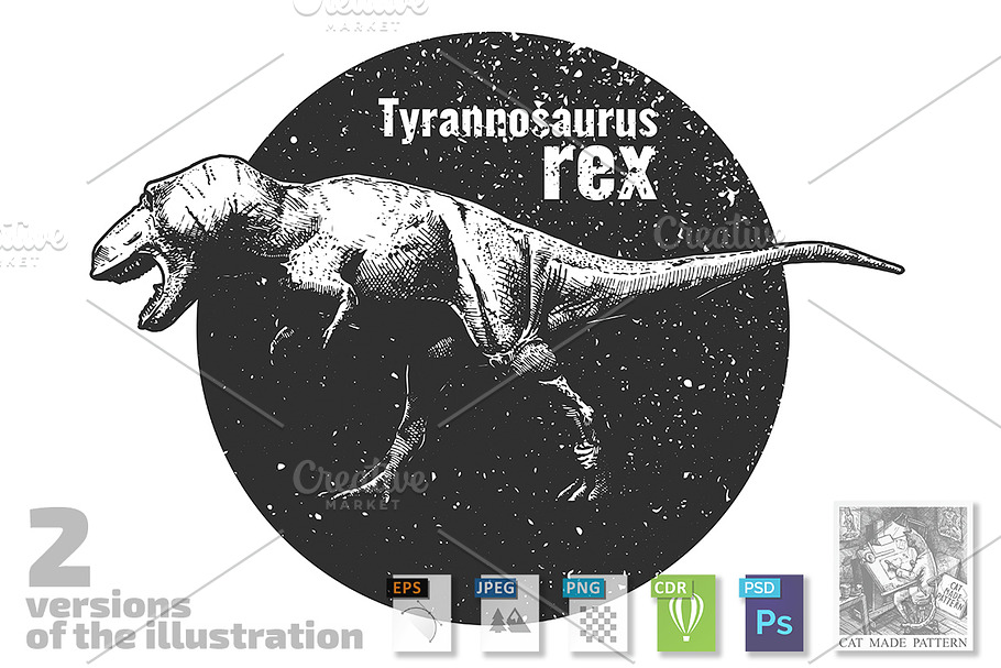 illustration of Tyrannosaurus rex in Illustrations - product preview 8
