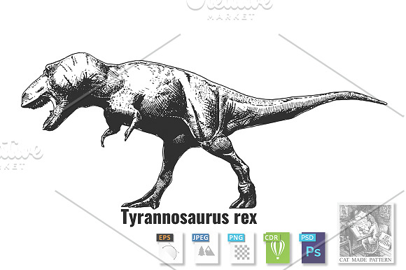 illustration of Tyrannosaurus rex in Illustrations - product preview 1