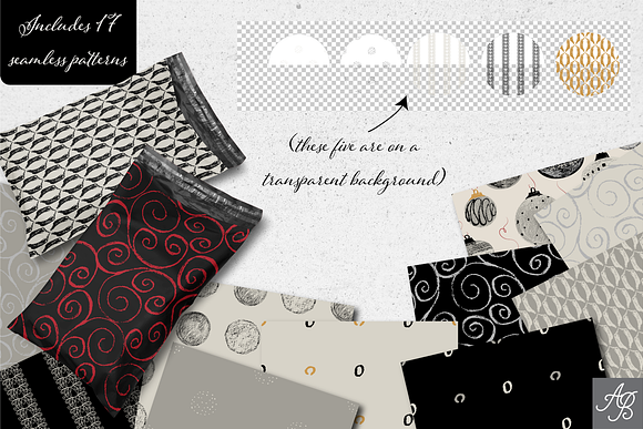 Holiday Ornaments Textured Drawings in Illustrations - product preview 4