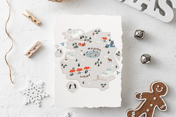 Winter maps in Illustrations - product preview 2