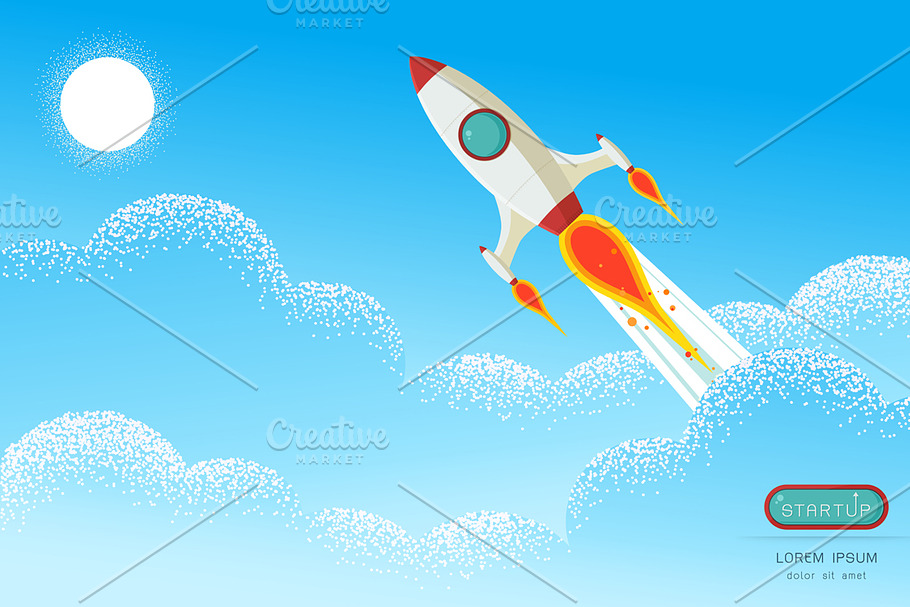  Rocket launch Start up concept in Illustrations - product preview 8
