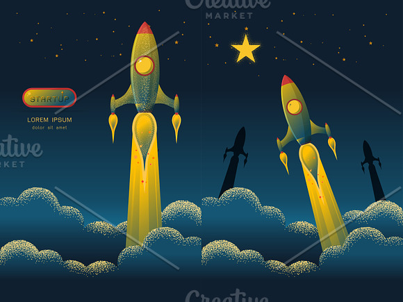  Rocket launch Start up concept in Illustrations - product preview 2