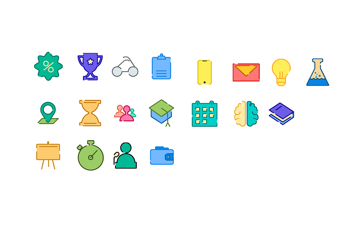 Masivicons Icon Pack | Education in Icons - product preview 8