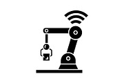 IoT robot glyph icon
