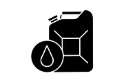 Steel jerry can glyph icon