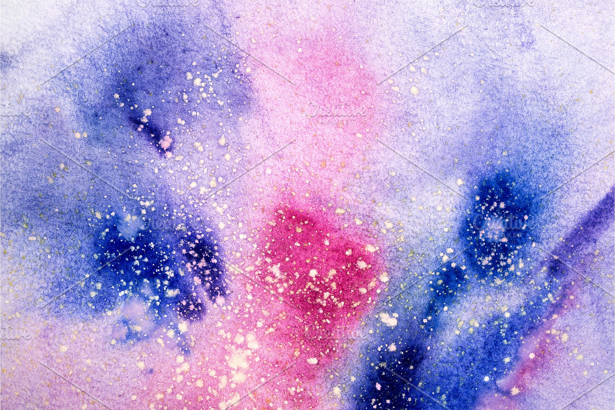 Watercolor abstract painting. Water in Illustrations - product preview 8