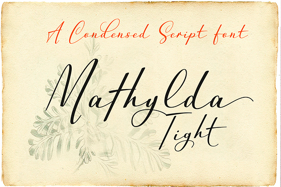 Mathylda Tight in Script Fonts - product preview 2