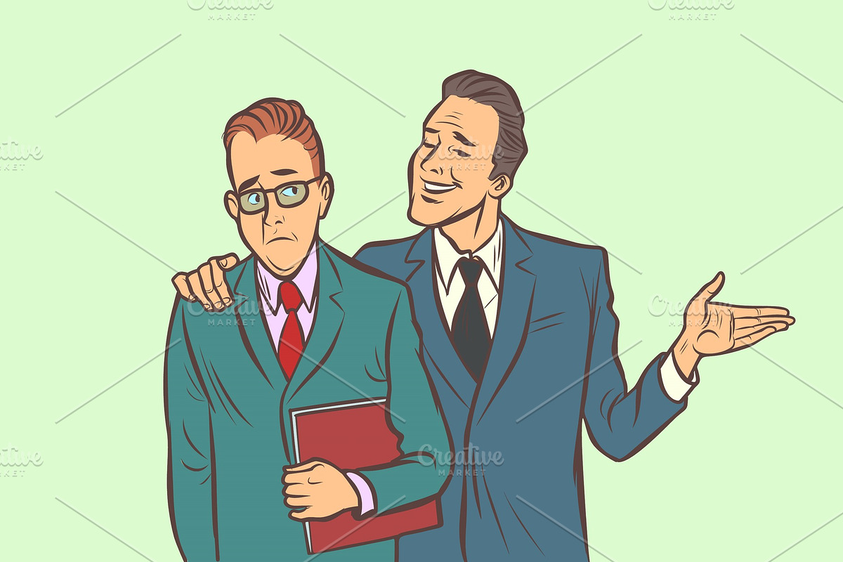 One businessman comforts supports in Illustrations - product preview 8
