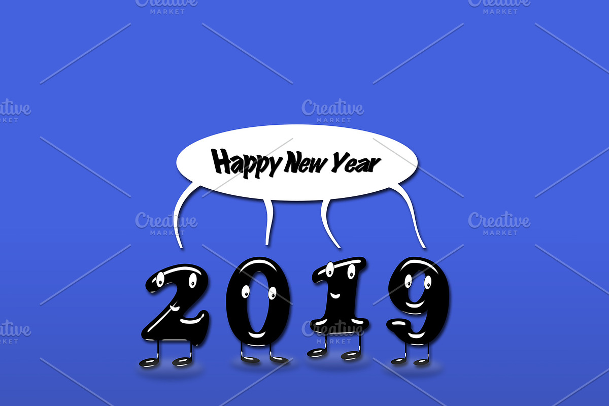 New year 2019 in Illustrations - product preview 8