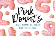 Pink Donuts, Font & Patterns