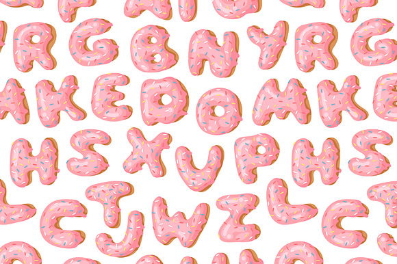 Pink Donuts, Font & Patterns in Objects - product preview 4