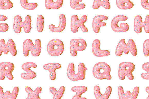 Pink Donuts, Font & Patterns in Objects - product preview 5