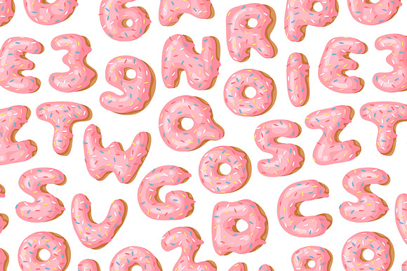 Pink Donuts, Font & Patterns in Objects - product preview 6