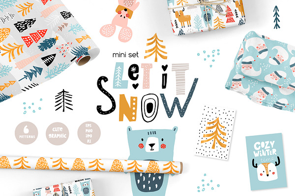 Let it snow. Winter mini set