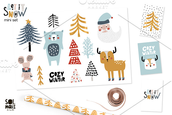 Let it snow. Winter mini set in Patterns - product preview 1
