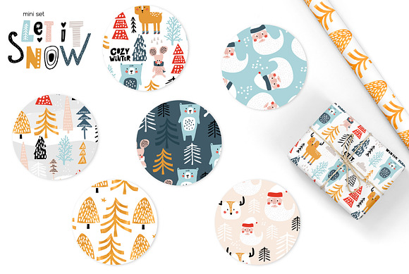 Let it snow. Winter mini set in Patterns - product preview 3