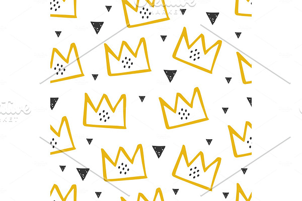 Pattern with yellow crown